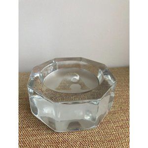 Nybro Sweden Paul Isling Monogramed A Crystal Art Glass Paperweight Ashtray